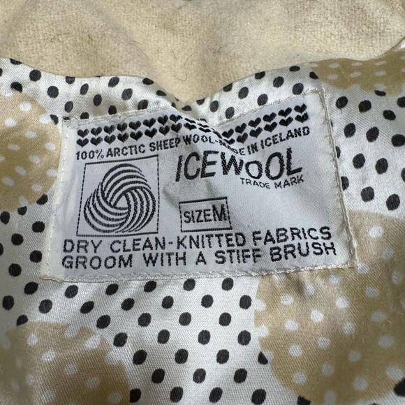 VINTAGE ICEWOOL Icelandic Chunky Cardian Sweater Nordic Norwegian Ski Jacket M - Picture 12 of 13